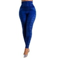 thumbnail image 1 of Enwejyy Women's Faux Denim Mid Waist Elastic Waist Skinny Jegging Leggings, 1 of 3