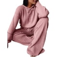 thumbnail image 1 of Enwejyy Women's Two-piece Suit Casual Solid Color Loose Long Sleeve Hooded Top and Pants Activewear Tracksuit, 1 of 4