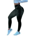 thumbnail image 1 of Enwejyy Womens Elastic Waist Faux Denim Floral Print Slim Fit Running Yoga Sport Jegging Leggings, 1 of 2