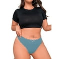 thumbnail image 1 of Enwejyy Womens Plus Size Hollow Out Lace Solid Sexy Briefs G-String Thongs Panties, 1 of 4
