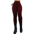 thumbnail image 1 of Enwejyy Womens Sexy Rivet Stitching Solid Mesh High Waist Skinny Capri Pants, 1 of 3