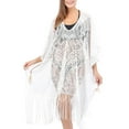 thumbnail image 1 of Enwejyy Womens Summer Beach Style Breathable Sheer Lace Swim Dress Bikini Sunscreen Cover-ups, 1 of 4