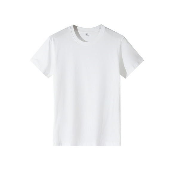 Enwejyy Womens Summer Casual Cotton Solid Color Short Sleeve Round Neck Basic T-Shirts