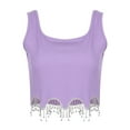 thumbnail image 1 of Enwejyy Womens Summer Rhinestones Tassel Sleeveless Square Neck Slim Sexy Camisole Tank Tops, 1 of 3
