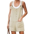 thumbnail image 1 of Enwejyy Womens Workwear Cargo Shorts Summer Sleeveless Leisure Pocket Baggy Shorts Jumpsuit, 1 of 2