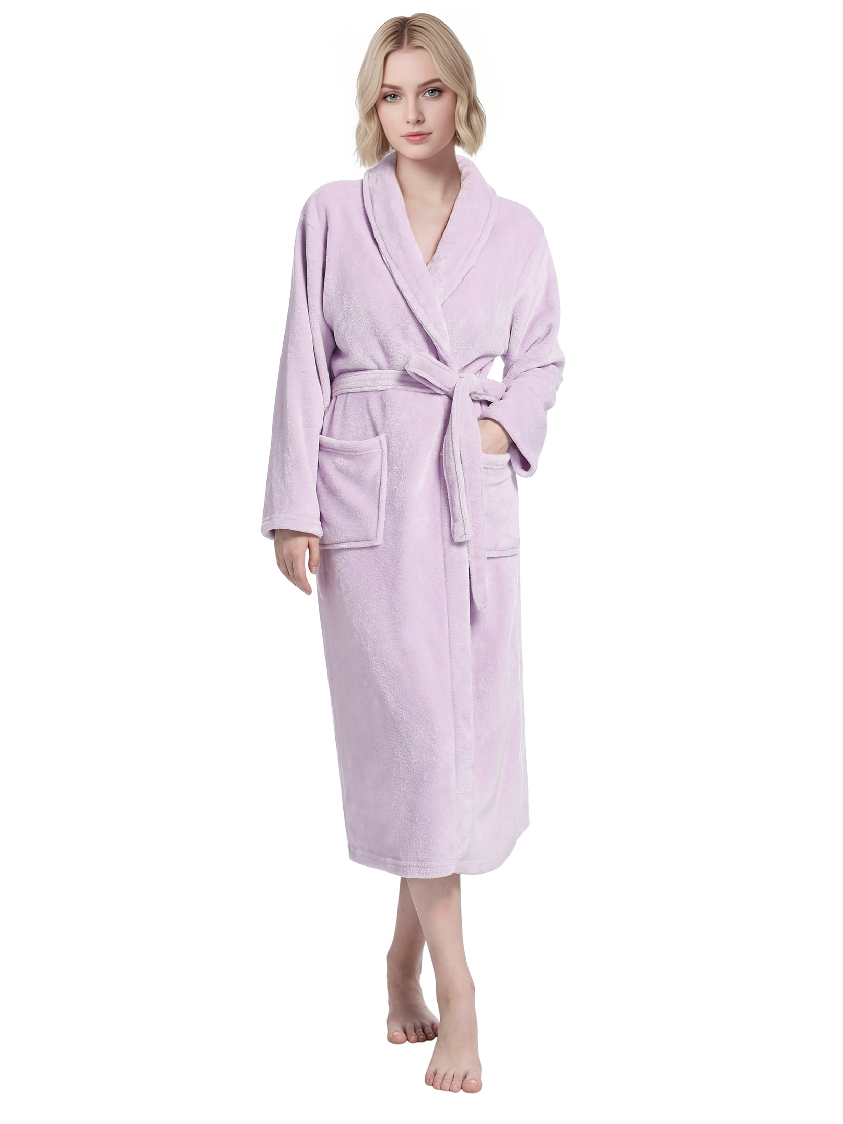 Pathrobe Enwphrey, Women Robe, Soft Cozy Warm Bathrobe, Lavender, S M - Walmart.com