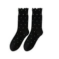 thumbnail image 1 of EnxRiUER Womens Mid Calf Socks Solid Color Stretchy Classic Socks Comfortable Soft Crew Socks, 1 of 1