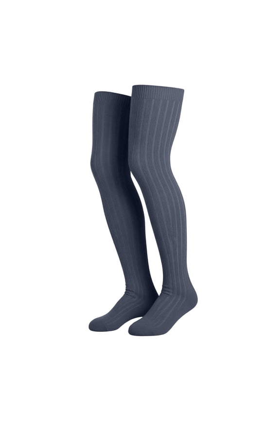 Womens Over the Knee Socks Solid Color Cable Knit Thigh High Tube Sock Stretchy Long Over the Knee High Socks