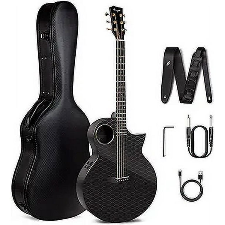 Enya X4 PRO Carbon Fiber Acoustic Electric Guitar 41 4 4 Size Bundle with Case Strap Cable Walmart