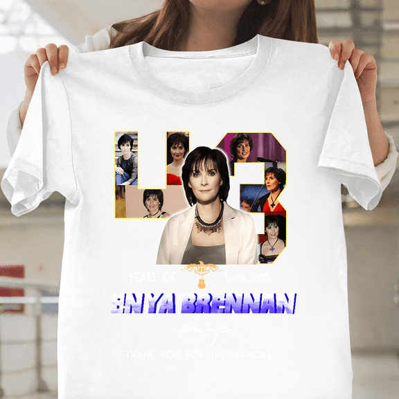 Enya Brennan 43 Years New Age Celtic Music Singer Fan Art Unisex T-Shirt, for men & women, up to size 5XL.
