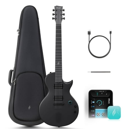 Enya Electric Guitar Nova Go Sonic Smart Electric Carbon Fiber Guitarra with 10W Wireless Speaker, Onboard Presets, Charging Cable, Adjusting Wrench, and Gig Bag
