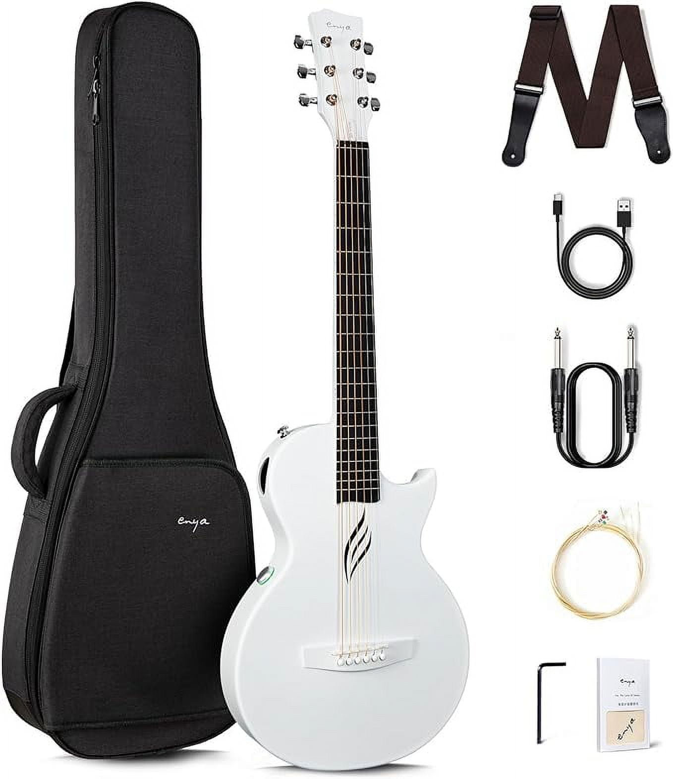 Enya Musical 6 Strings Acoustic Guitar, Carbon Fiber Black, 35 Enya Musical 6 Strings Acoustic Guitar, Carbon Fiber Black, 35