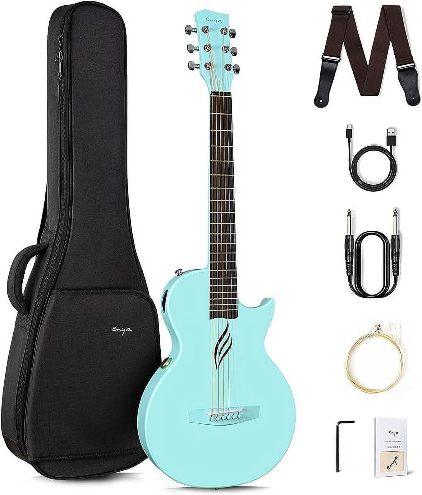 Enya NOVA Go SP1 Carbon Fiber Guitar, 35 Inch Travel Kit with Bag, Strap, Strings, Cable (Green) - Walmart.com Enya NOVA Go SP1 Carbon Fiber Guitar, 35 Inch Travel Kit with Bag, Strap, Strings, Cable (Green) - Walmart.com