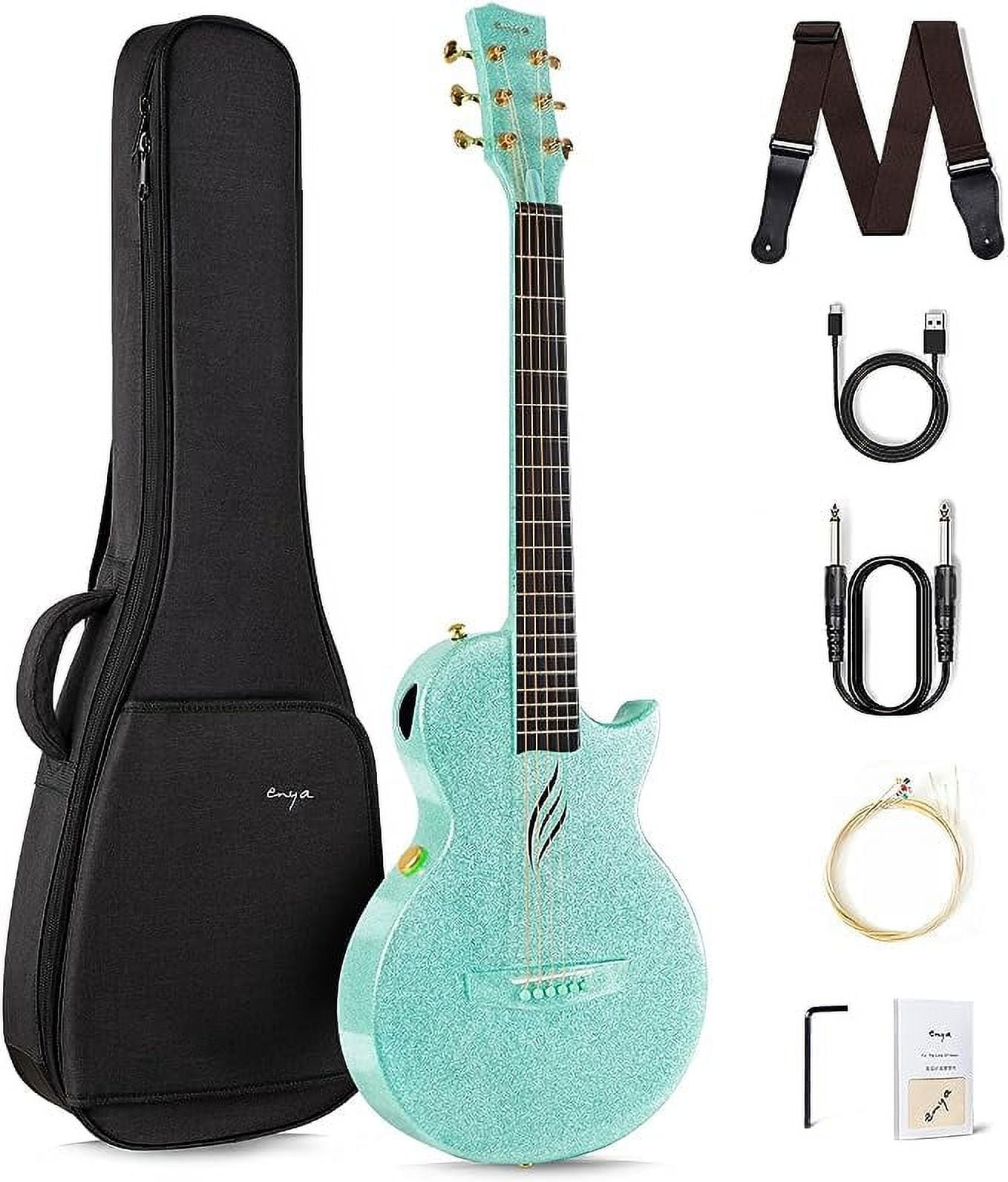 Enya NOVA Go SP1 Carbon Fiber Guitar, 35 Inch Travel Kit with Bag, Strap, Strings, Cable (Green) - Walmart.com Enya NOVA Go SP1 Carbon Fiber Guitar, 35 Inch Travel Kit with Bag, Strap, Strings, Cable (Green) - Walmart.com