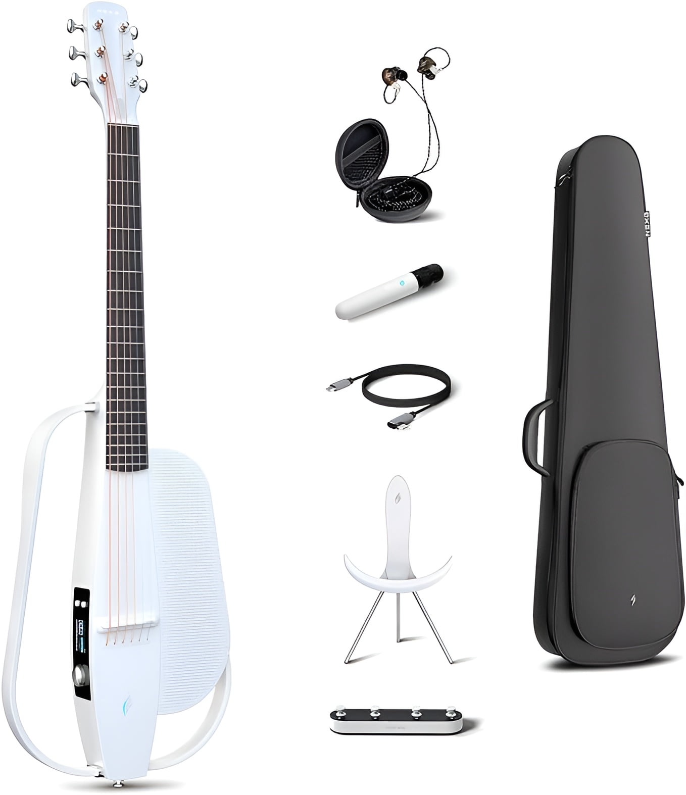 Enya musical Acoustic-Electric Guitar, White