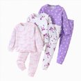 thumbnail image 1 of Enyan 3Packs Girls Fall Clothing Set Long Sleeve Crewneck Top+Legging Pants Winter Outfits(Size 4-5 Years), 1 of 8