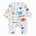 thumbnail image 1 of Enyan Baby Boy One Piece Clothes Fall Winter Outfit Long Sleeve Fun Cartoon Romper Newborn Infant Bodysuit(Size 3-6 Months), 1 of 8
