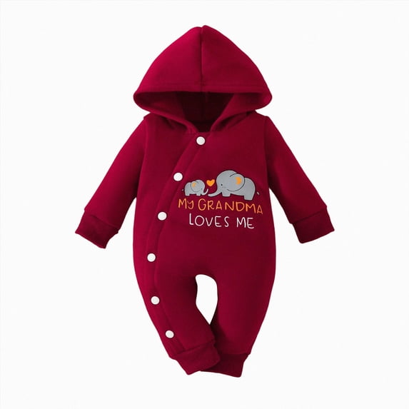 Enyan Baby Girl Fall Winter Clothes Long Sleeve Hooded Onesie Soft Bodysuit Infant One Piece Outfit(Size 3-6 Months)