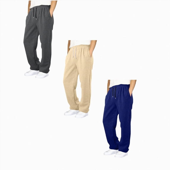 Enyan Boy Sweatpants 3-Packs Teen Activewear Joggers with Drawstring Kid Lightweight Solid Color Casual Pants Joggers for Boys