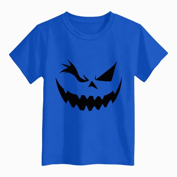 Enyan Boys Halloween Shirts Toddler Graphic Tees Short Sleeve Cute Pumpkin Face Print Kid Boy T-Shirt Tops