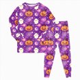 thumbnail image 1 of Enyan Boys Pajamas Halloween Toddler Cute Pumpkin/Ghost Pajamas Long Sleeve Loungewear Sleepwear Set Halloween Pjs for Boys(7-8 Years), 1 of 7