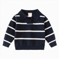 thumbnail image 1 of Enyan Boys Shirt for Fall Winter Size 1-6T Toddler Boy Clothes Long Sleeve Striped Tee Top(18-24 Months), 1 of 8