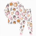 thumbnail image 1 of Enyan Girls Pajamas Halloween 2 Piece Cute Pumpkin/Ghost Print Pajama Long Sleeve Kid Pjs Set Pjs for Girls(8-9 Years), 1 of 7