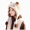 thumbnail image 1 of Enyan Girls Winter Knit Hats for Little Kid Fleece Lining Skiing Caps Cute Animal Character with Warm Ear Flap, 1 of 7
