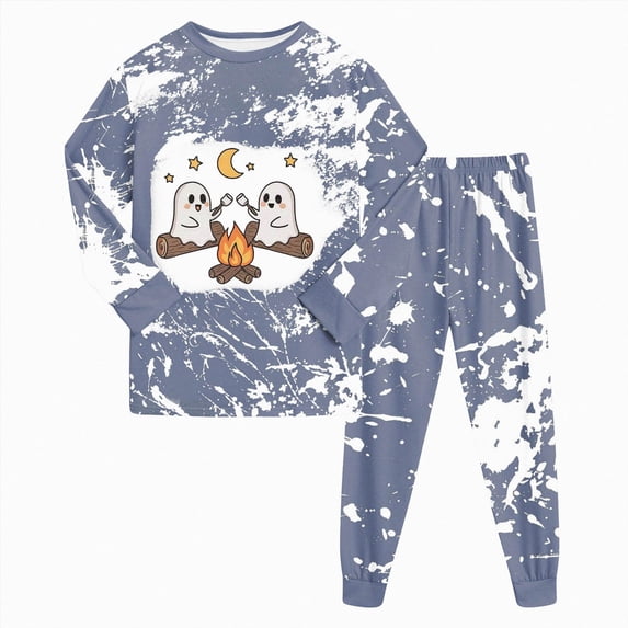 Enyan Halloween Boy Pajamas Long Sleeve Pumpkin/Ghost Pjs Set Kid Toddler Jammies Sleepwear Loungewear Set Halloween Pjs for Boys(3Y)