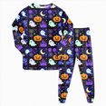 thumbnail image 1 of Enyan Halloween Boys Pajamas Toddler Cute Pumpkin/Ghost Pajamas Long Sleeve Loungewear Sleepwear Set Kids Halloween Pajamas Boys(8-9 Years), 1 of 7