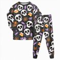 thumbnail image 1 of Enyan Halloween Girl Pajamas Long Sleeve Pumpkin/Ghost Pjs Set Kid Toddler Jammies Sleepwear Loungewear Set Girls Pjs(8-9 Years), 1 of 7