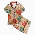 thumbnail image 1 of Enyan Halloween Pajamas Girls 2 Piece Pumpkin Ghost Sleepwear Short Sleeve Jammies for Kids Button-Down Nightwear Kids Pajamas Girls(10-11 Years), 1 of 5