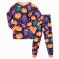 thumbnail image 1 of Enyan Halloween Pjs Girls Pumpkin/Ghost Tops Long Sleeve Cute Sleepwear Loungewear Set 2Pcs Girls Pjs(7-8 Years), 1 of 7