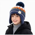 thumbnail image 1 of Enyan Kids Boys Girls Winter Knit Hats Fleece Lining Skiing Caps with Warm Ear Flap, 1 of 4