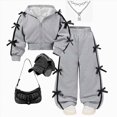 thumbnail image 1 of Enyan Kids Clothes Girls 2-Piece Outfits Long Sleeve Sweatshirt & Wide Leg Pants Set, 1 of 8
