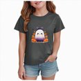 thumbnail image 1 of Enyan Kids Halloween Shirt Kid Ghost Shirt Short Sleeve Cute Tees Top Halloween Shirts Girls(Size 3-4 Years), 1 of 5