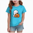 thumbnail image 1 of Enyan Kids Halloween Shirt Short Sleeve Crewneck Tshirts Cute Ghost Graphic Tees Halloween Girls Shirt(Size 11-12 Years), 1 of 5