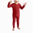 thumbnail image 1 of Enyan Kids Thermals Boys Girls Thermal Underwear Set Compression Fleece Lined Leggings with Shirts Base Layer Tween Girls Thermal Sets Red,3-4 Years, 1 of 5