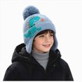 thumbnail image 1 of Enyan Kids Winter Beanies Cute Dinosaur Emboidery Pom Pom Warm Hat Toddler Baby Knit Beanie, 1 of 5