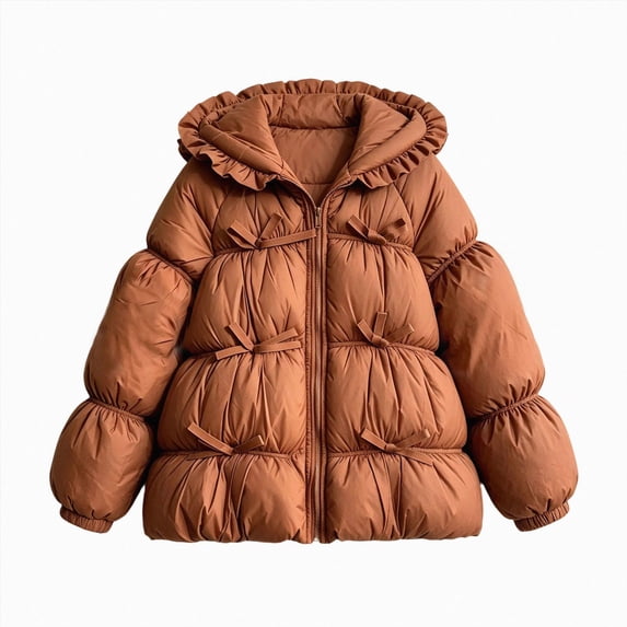Enyan Kids Winter Coat Girls Puffer Jacket Little Girl Fall Warm Dress Waterproof Coats for Outerwear Activewear