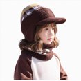 thumbnail image 1 of Enyan Kids Winter Hats Girls Knit Beanie Visor Cap Thick Warm Beanies with Brim for Little Toddler Girl, 1 of 8