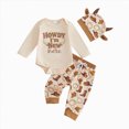 thumbnail image 1 of Enyan Newborn Baby Boy Spring Clothes Hunting Buddy Long Sleeve Romper Jumpsuit Hat Set Fall Outfit(Size 0-3 Months), 1 of 7