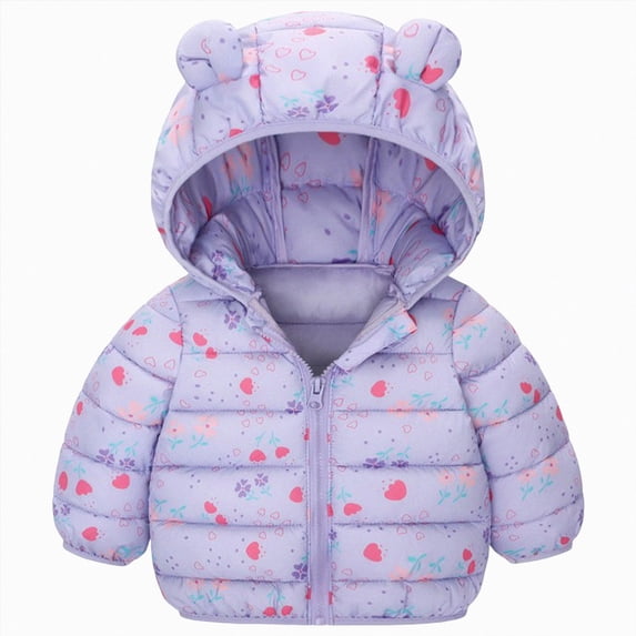Enyan Toddler Baby Boy Girl Winter Coat Baby Puffer Jacket Kid Hooded Fall Warm Clothes