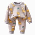thumbnail image 1 of Enyan Toddler Boy Fall Clothes Cute Long Sleeve Shirt Top+Pants Set 2piece Infant Boys Outfits（Grey,18-24 Months）, 1 of 6