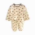 thumbnail image 1 of Enyan Toddler Boy or Girls Pajamas 2pcs Long Sleeve Soft Cotton Top Elastic Waist Pant Fall Winter Sleepwear Loungewear(2-3 Years), 1 of 3