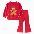 thumbnail image 1 of Enyan Toddler Girl Christmas Outfit Fall Winter Clothes Long Sleeve Crewneck Top and Legging Pant 2Pcs Set, 1 of 8