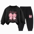 thumbnail image 1 of Enyan Toddler Girl Clothes 3T 4T 5T 6T 7T Little Girls Outfits Round Neck Cute Top+Pants Set for Fall Winter, 1 of 4