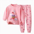 thumbnail image 1 of Enyan Toddler Girl Pajamas Little Kid Girls Long Sleeve Crewneck Shirt+Pant 2-Piece Pjs Set for Sleepwear Nightwear(4-5 Years), 1 of 4