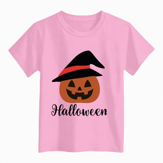 Enyan Toddler Halloween Shirts Boys Pumpkin Face Tshirts Kids Fall Spooky Season Short Sleeve Graphic Tee Tops