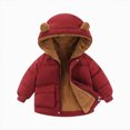 thumbnail image 1 of Enyan Toddler Winter Puffer Jacket Boys Girls Hooded Fleece Thicken Warm Outerwear Coat Ear With Pockets, 1 of 4